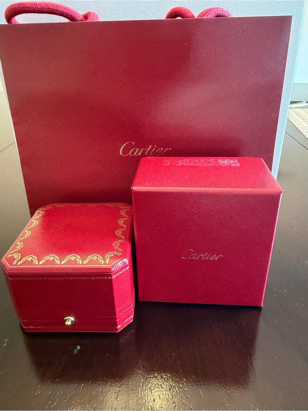 Cartier Red and Gold Jewelry Presentation Boxes - Picture 4 of 8